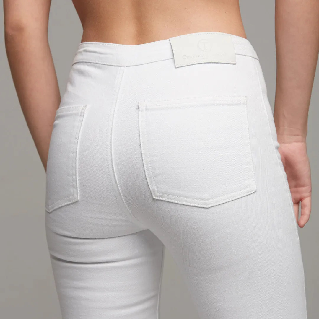 JENI PLAIN WHITE JEANS - CT058