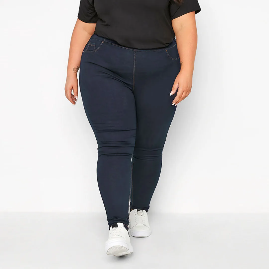 jeny skinny fit stretchable pull one blue jegging jeans for women