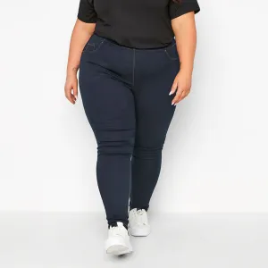 jeny skinny fit stretchable pull one blue jegging jeans for women