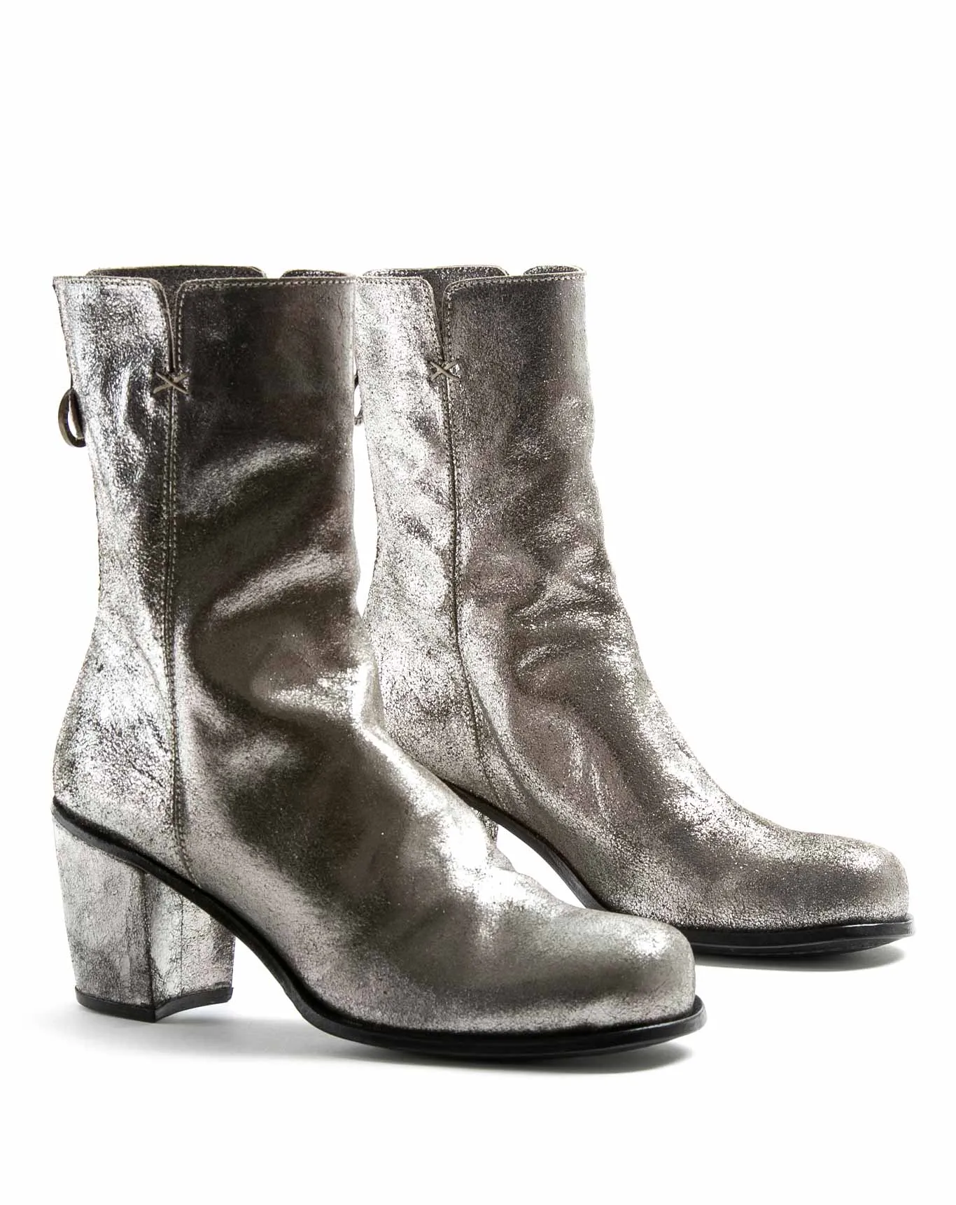 JONI Gunmetal Leather Boots