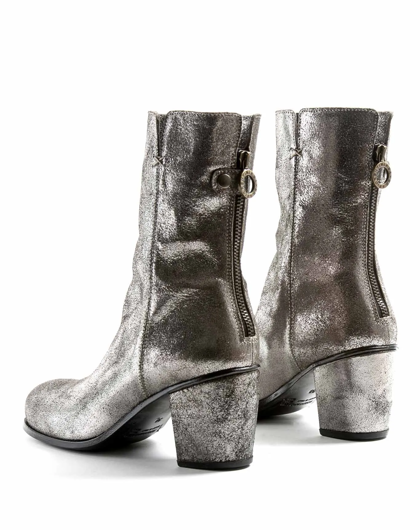 JONI Gunmetal Leather Boots