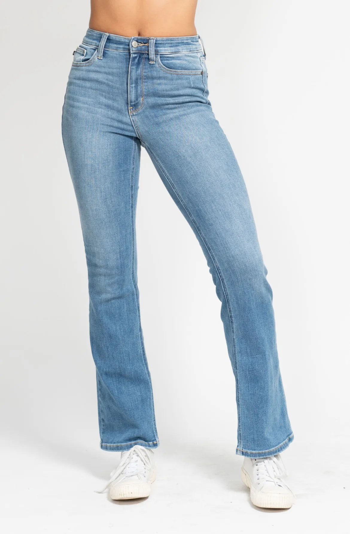Judy Blue High Waist Contrast Wash Bootcut Jeans