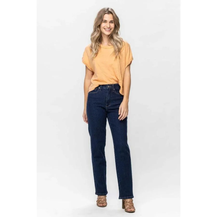 Judy Blue Tummy Control Classic Straight Leg Jeans