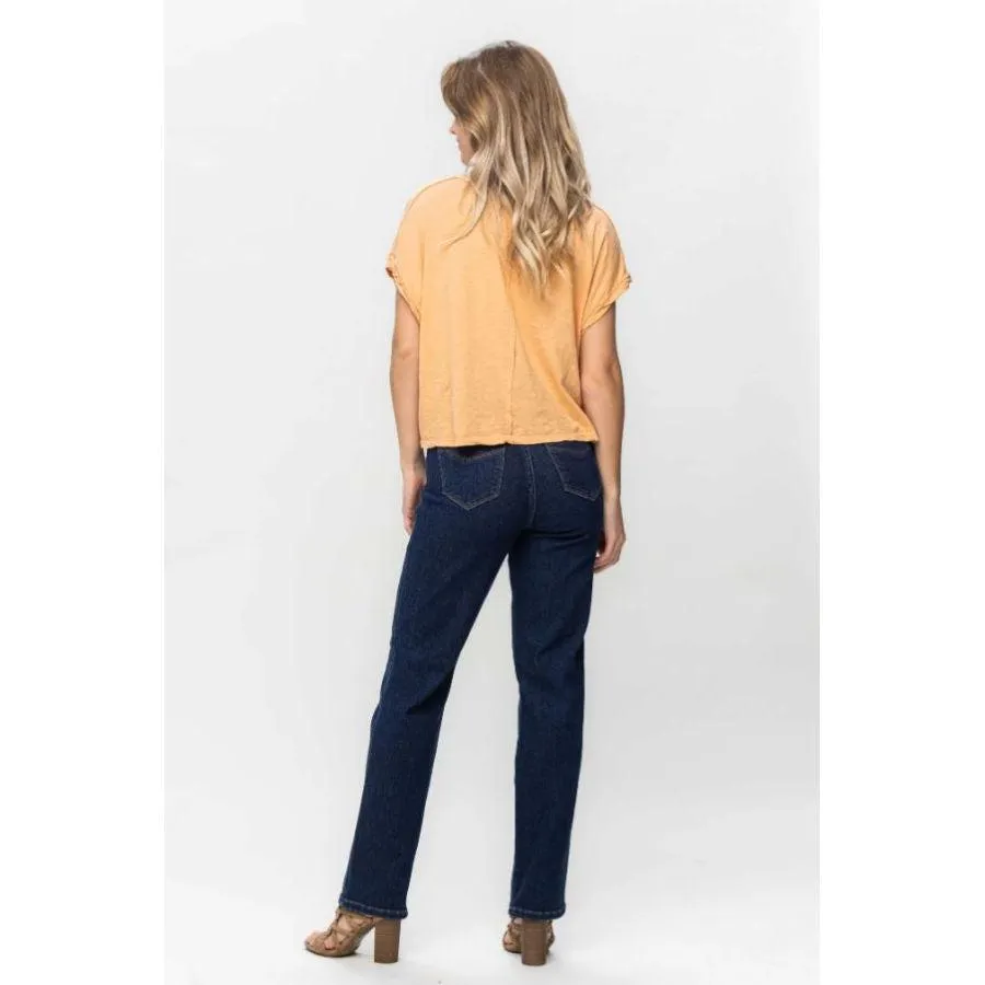 Judy Blue Tummy Control Classic Straight Leg Jeans