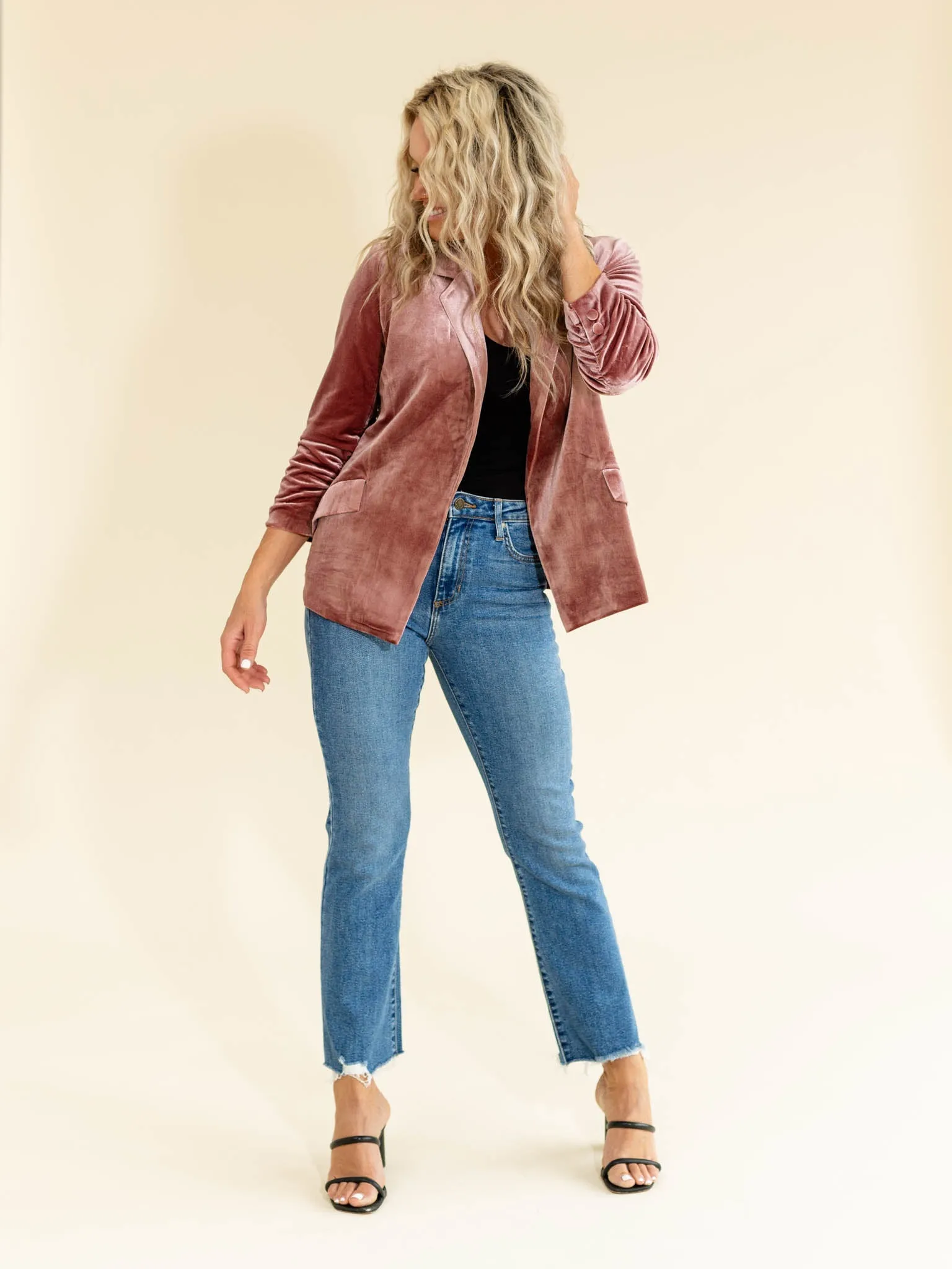Just Black Medium Denim Vintage Cropped Flare