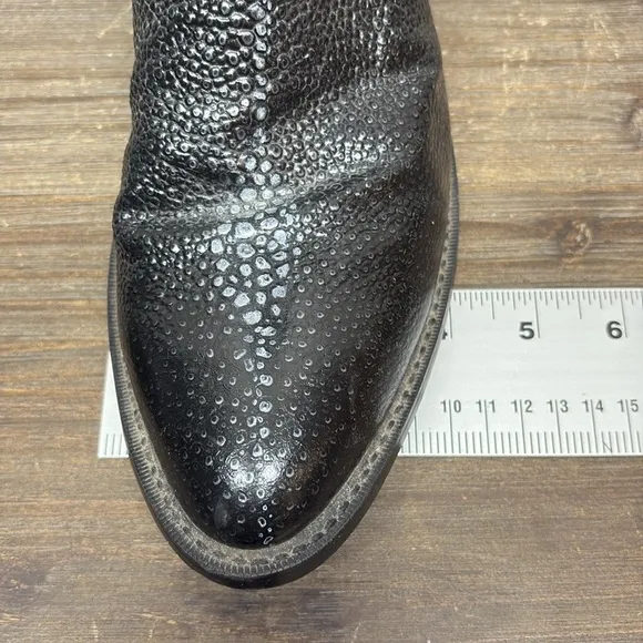 Justin Basics Black Cowboy Boots Size 10 EE