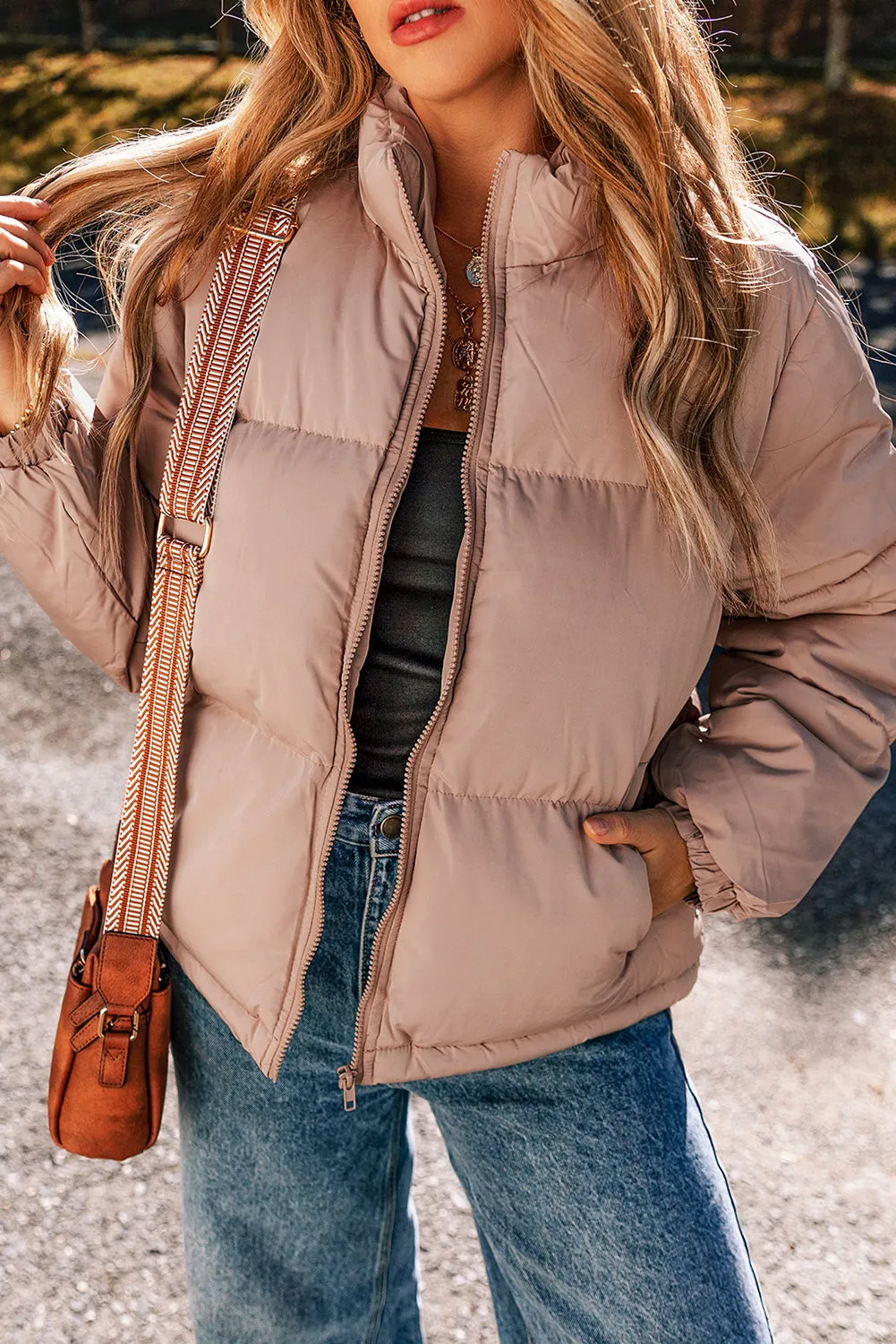KaleaBoutique Full Zipper Quilted Puffer Jacket