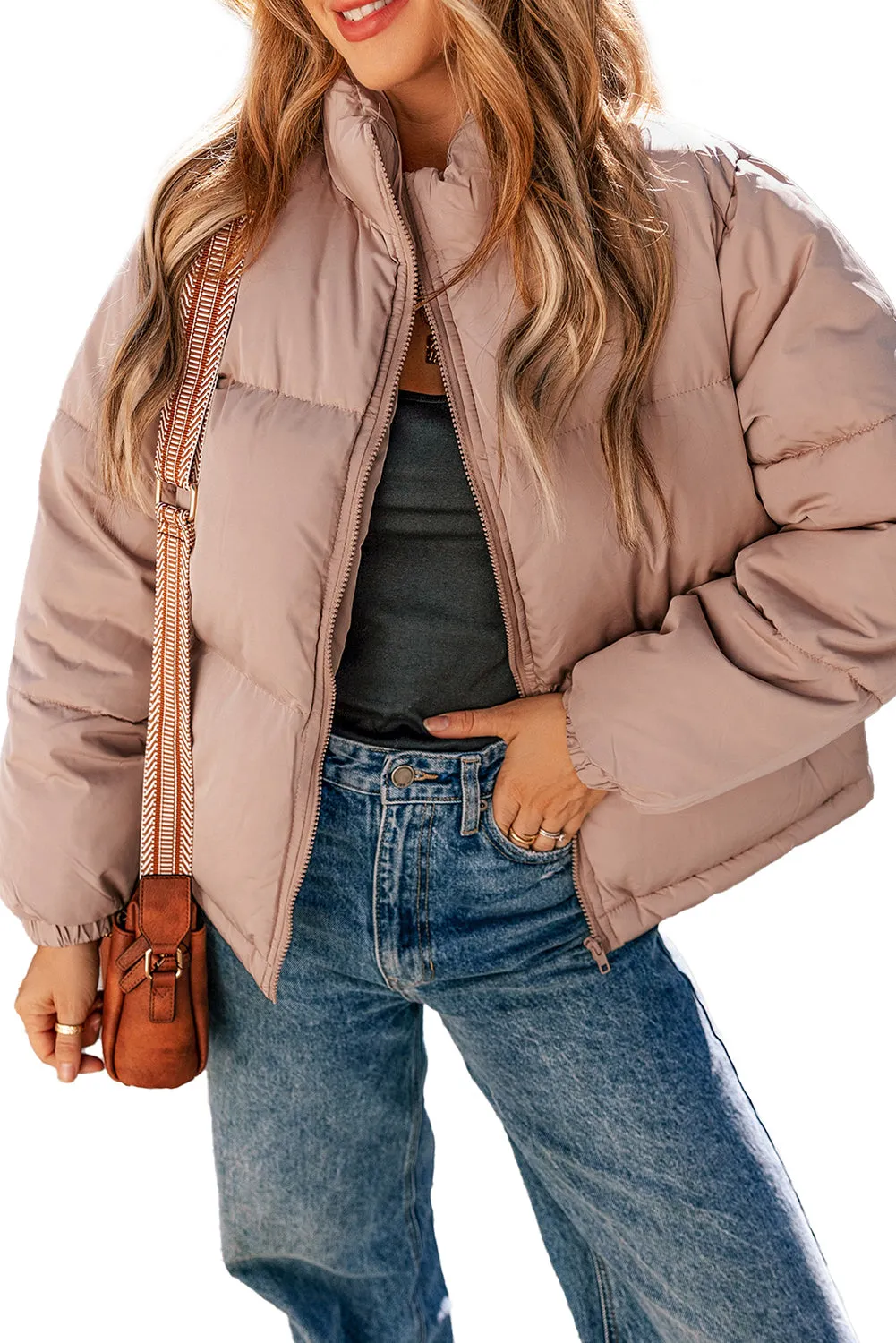 KaleaBoutique Full Zipper Quilted Puffer Jacket