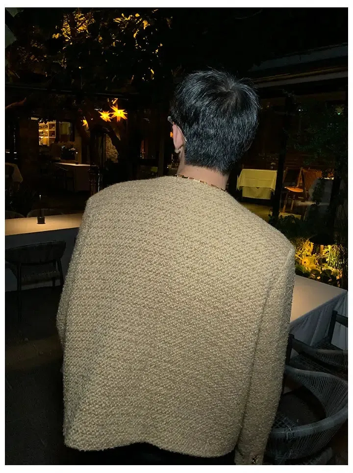 Khaki Tweed Wool Jacket