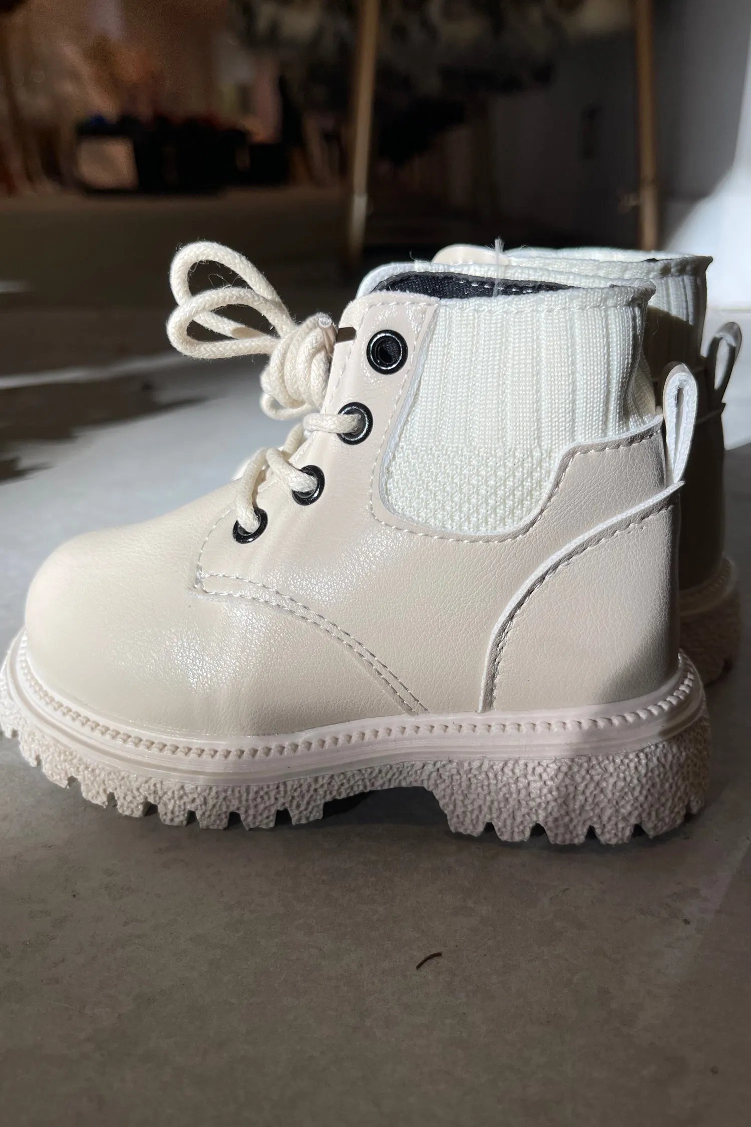 Kids Desert Boots in Sand
