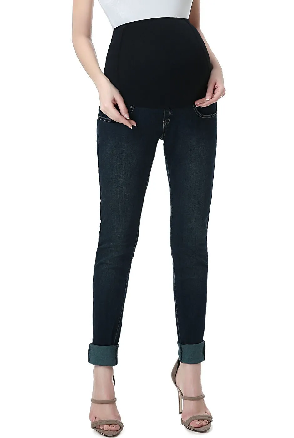 Kimi   Kai Maternity "Rae" Skinny Leg Denim Jeans