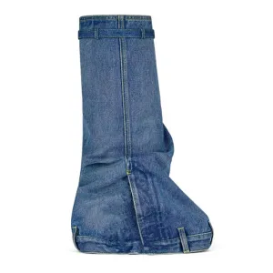 Knee High Denim Sneaker Boots