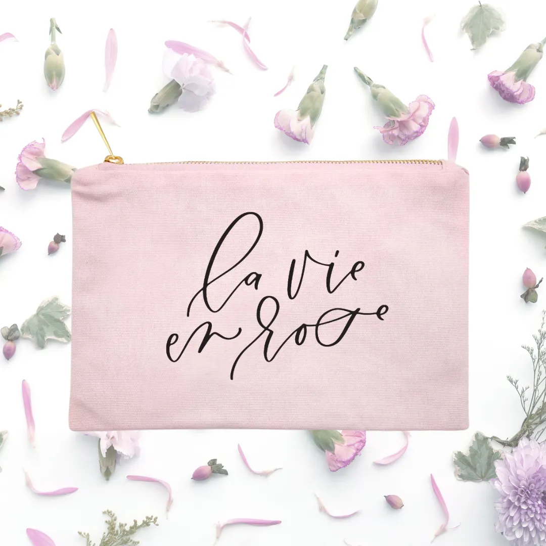 La Vie En Rose Cosmetic Bag