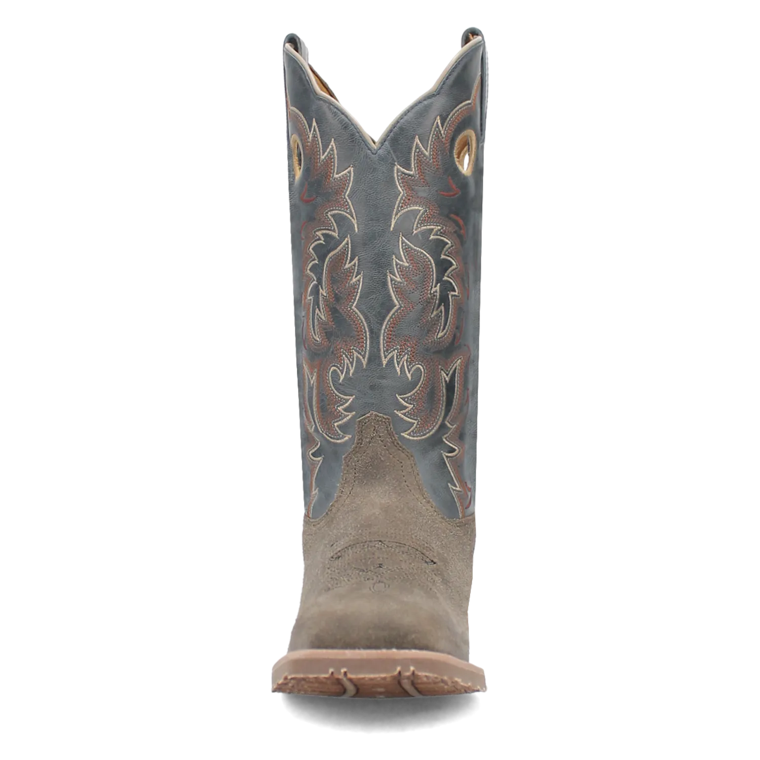 Laredo Grey Suede Summit Broad Square Toe Western Boots for Men