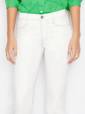 Le High Straight Denim in Chalk White
