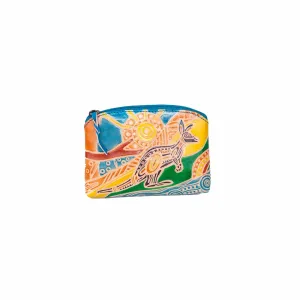 Leather Purse Rectangle Sunset Kangaroo