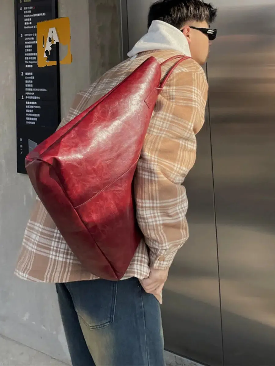 Leather Shoulder Tote Bag