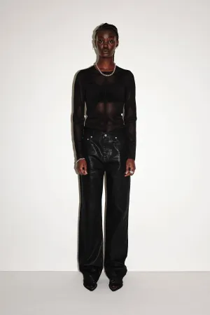 Lena Coated Denim - Black