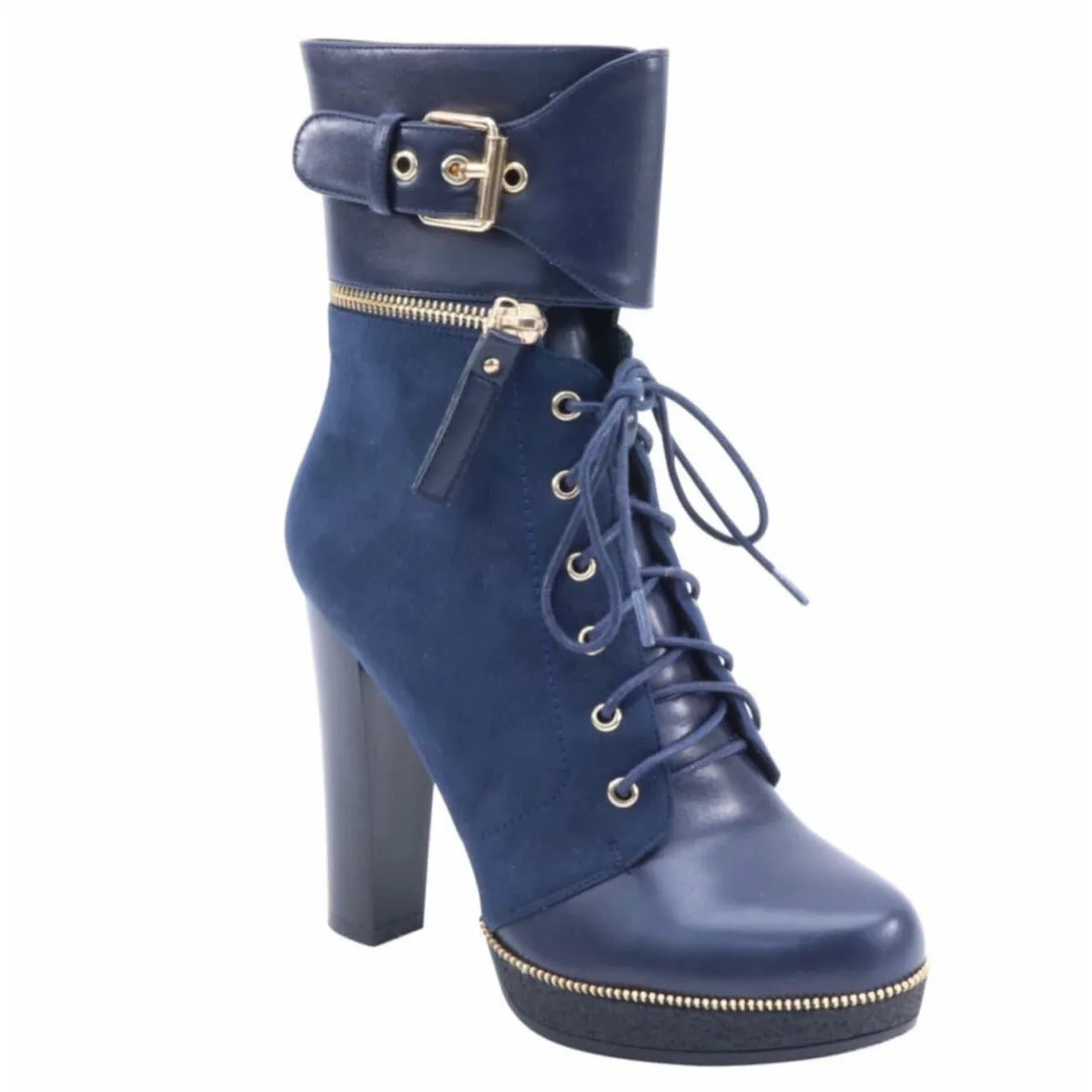 “Lena” leather/suede  boot