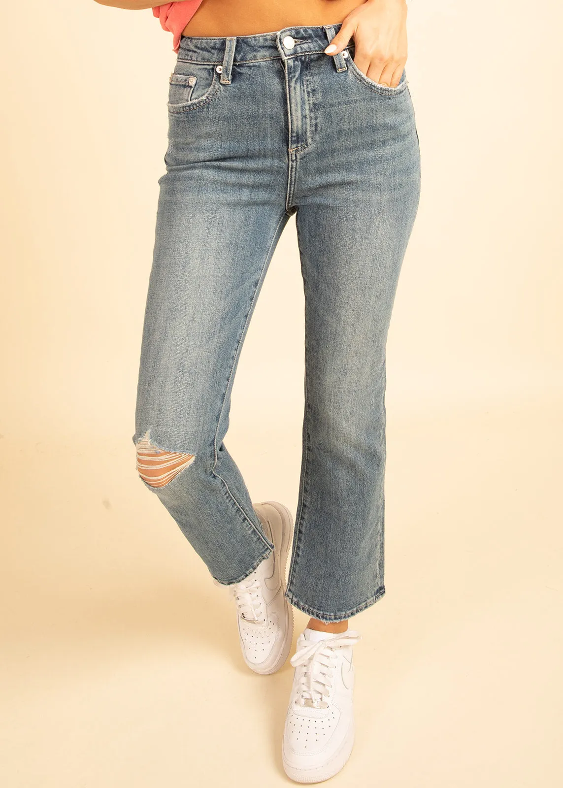 Lennon High Rise Crop Boot - Canyon Distressed