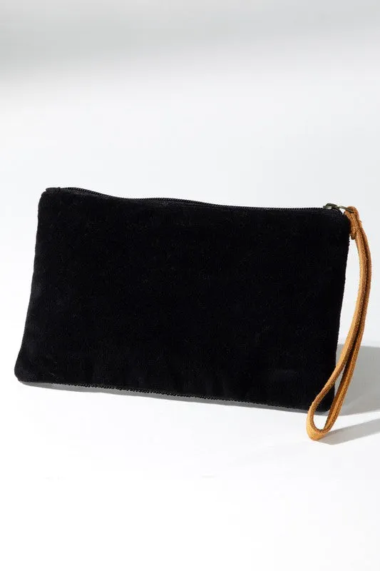 Leopard Beaded Clutch