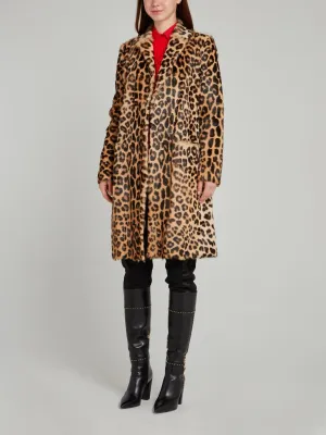 Leopard Effect Fur Coat