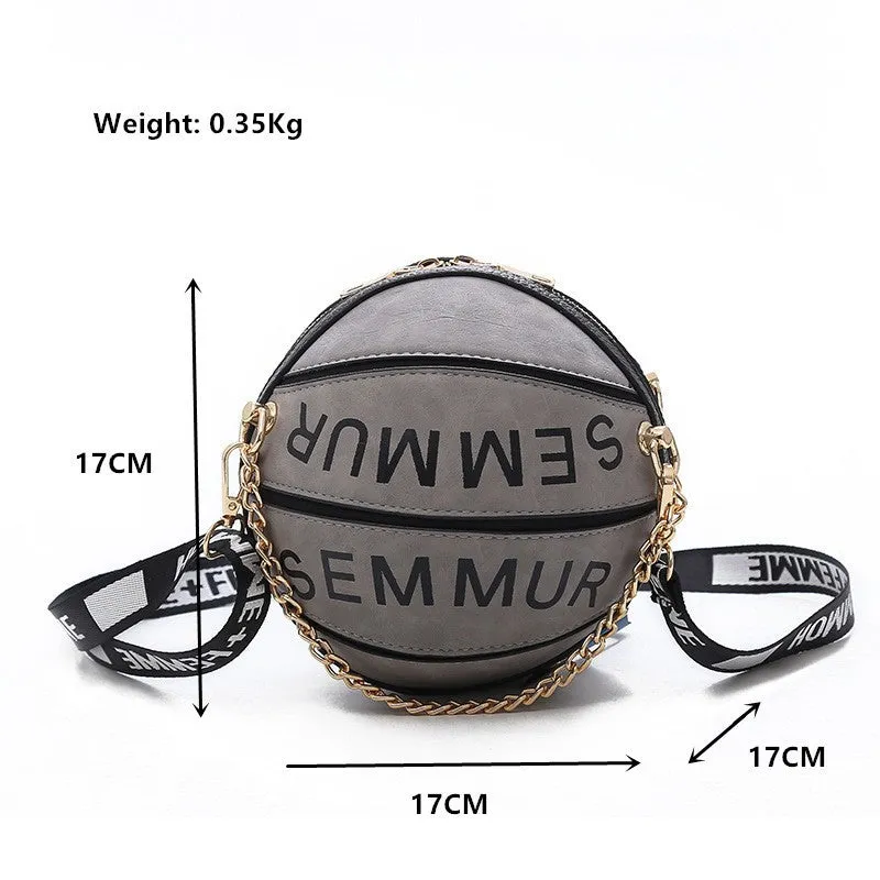 Letter Chain Basketball Bag Purse