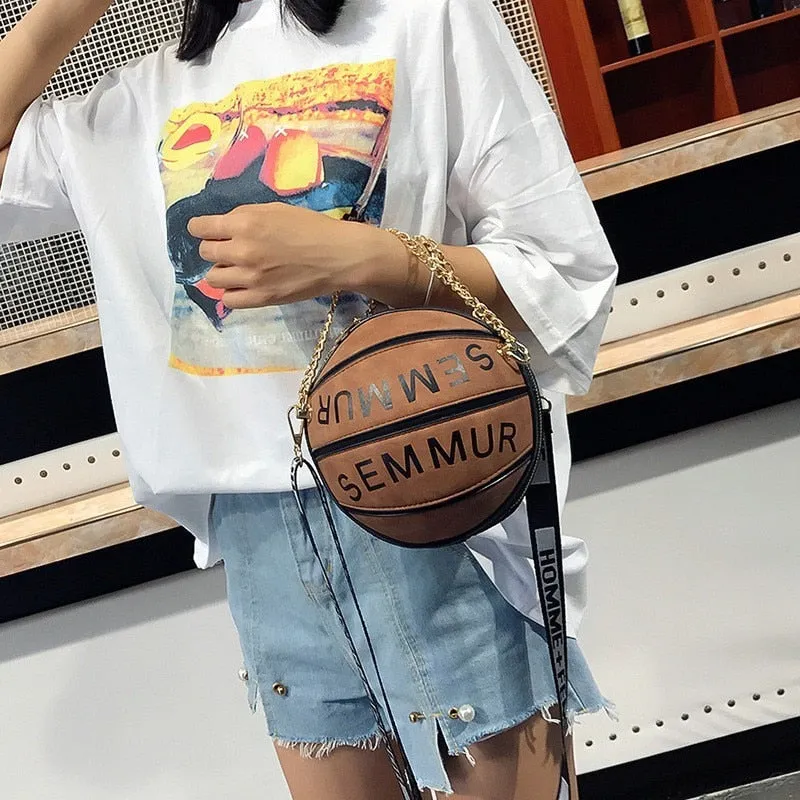 Letter Chain Basketball Bag Purse