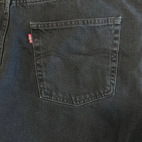 Levi's High Waisted Mom Faded Black Non-Stretch Denim Shorts