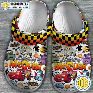 Lightning McQueen Pixar Cars Cartoon Movie Halloween Themed Clog Shoes