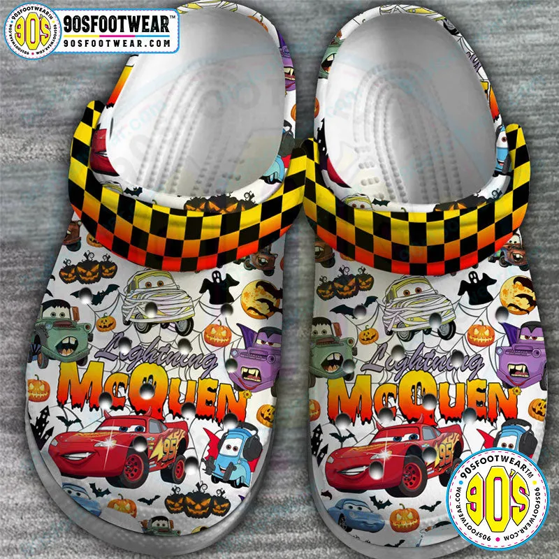 Lightning McQueen Pixar Cars Cartoon Movie Halloween Themed Clog Shoes