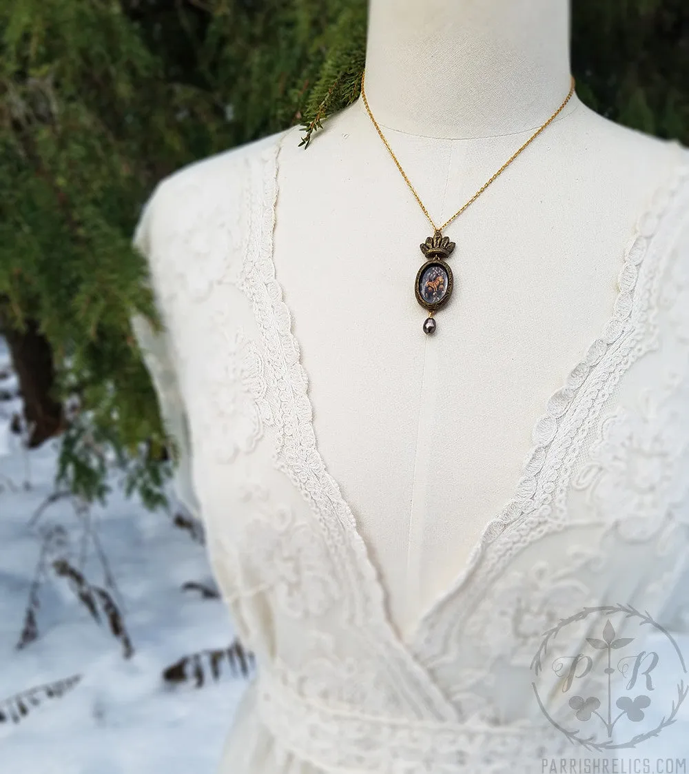 Little Goat Crowned Pictorial Shrine Amulet
