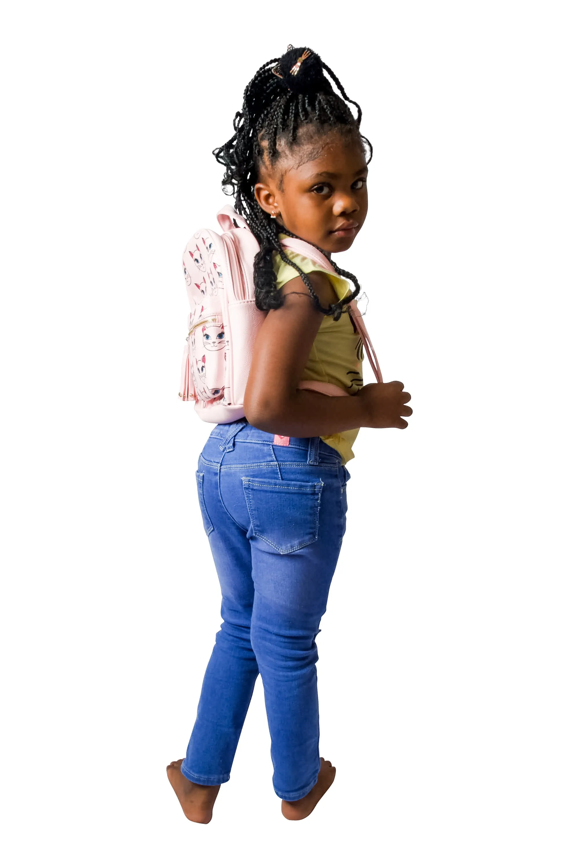 Londyn Lil Miss Cattitude Girls Meow Cat Ears Denim Jeans