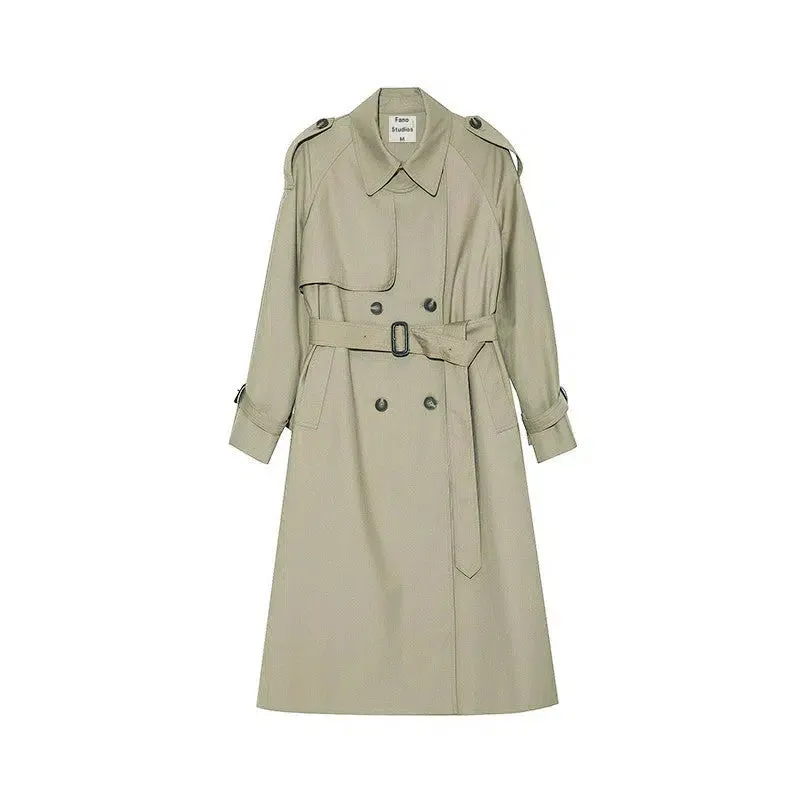 Long Belted Trench Coat