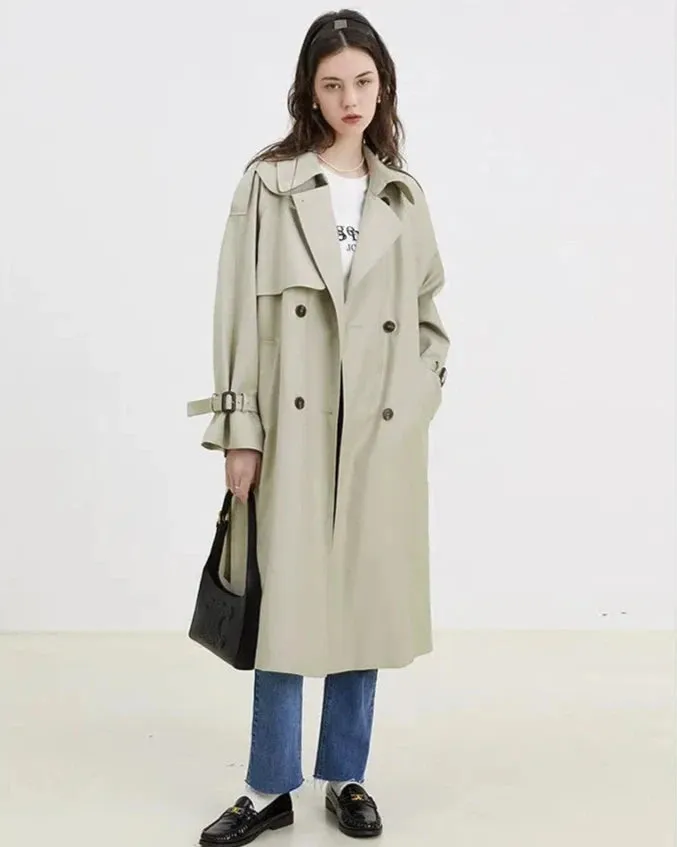 Long Belted Trench Coat