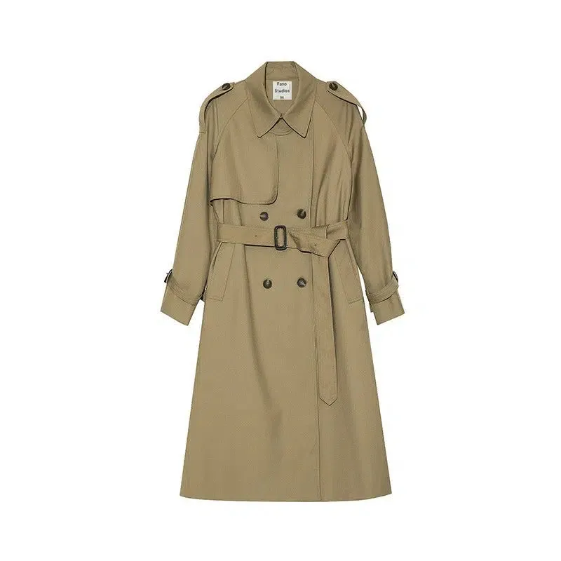 Long Belted Trench Coat
