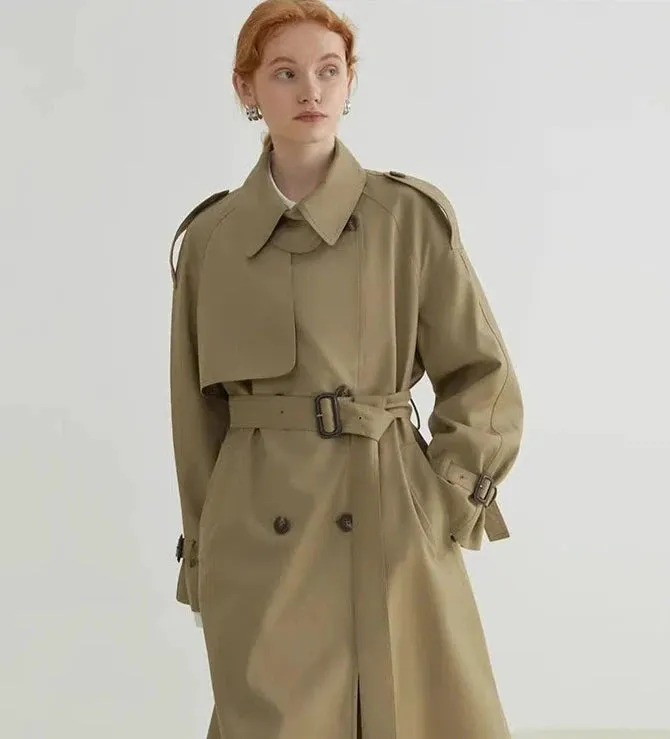 Long Belted Trench Coat