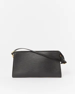 Louis Vuitton Black Epi Leather Pochette Shoulder Bag