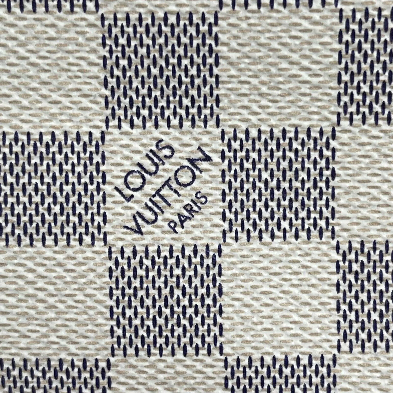 Louis Vuitton Damier Azur Canvas Cosmetic Pochette Pouch With Box White