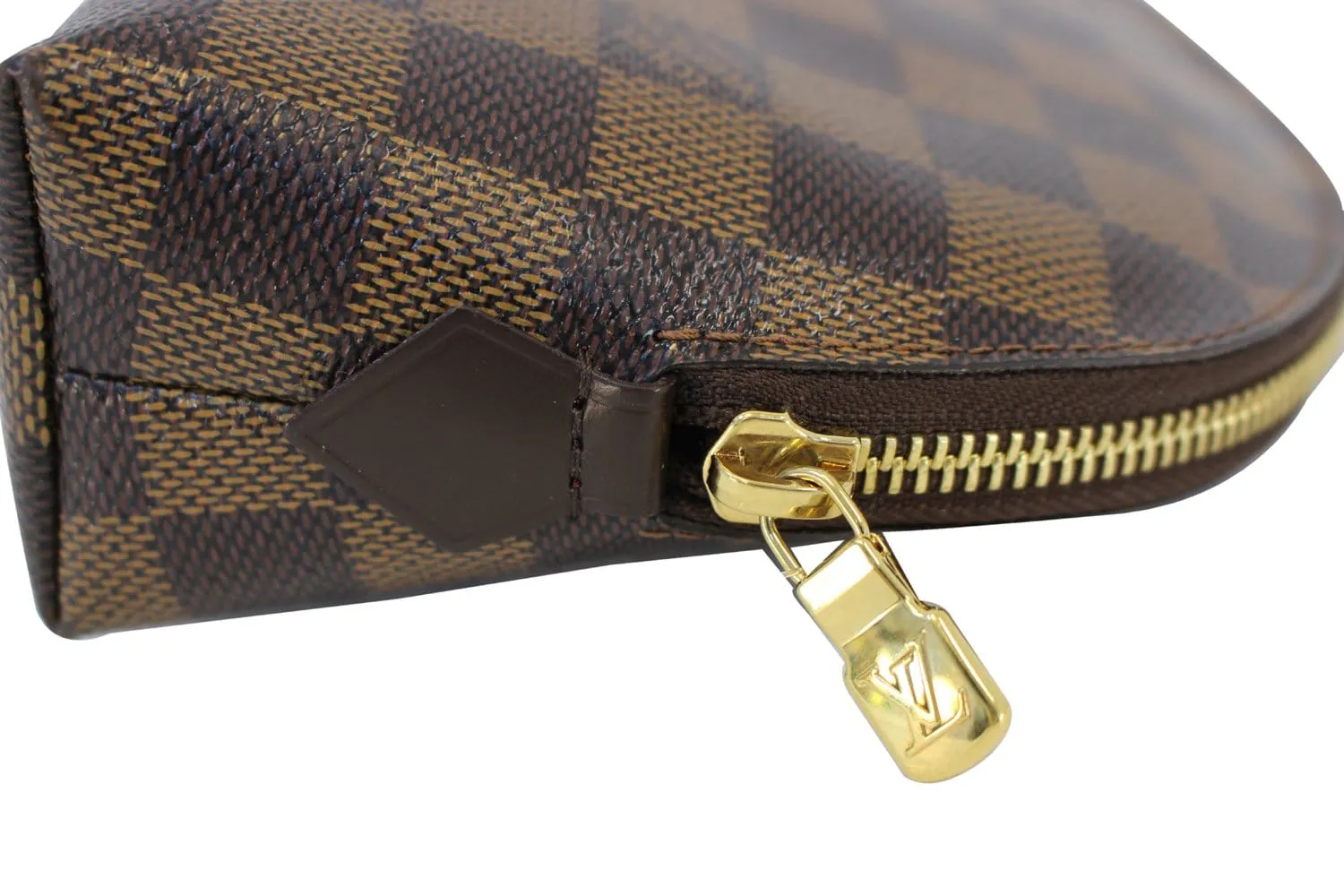 LOUIS VUITTON Damier Ebene Cosmetic GM Pouch Case
