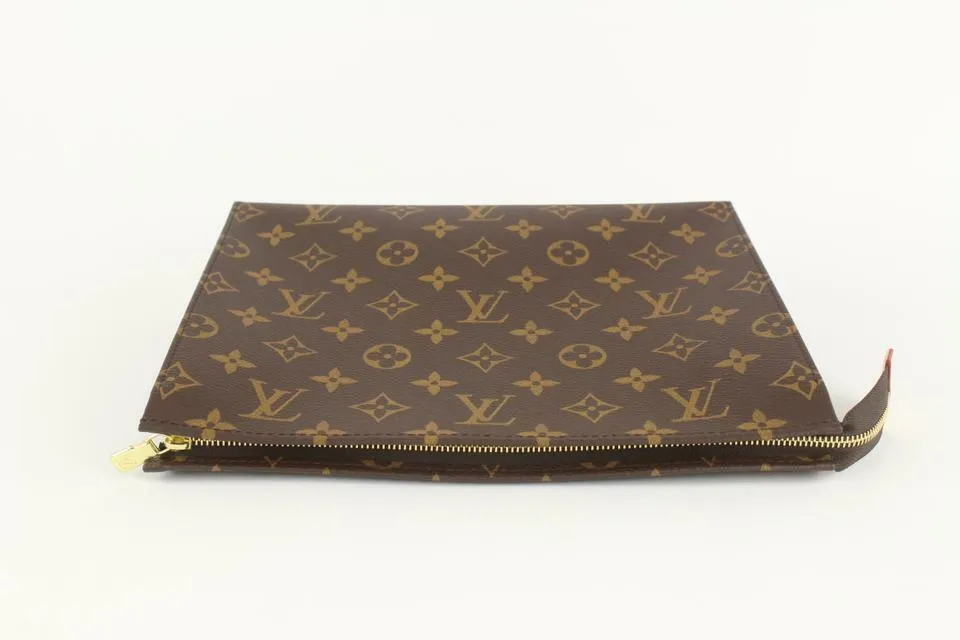 Louis Vuitton Discontinued Monogram Toiletry Pouch 26 Cosmetic Case 1LK1118