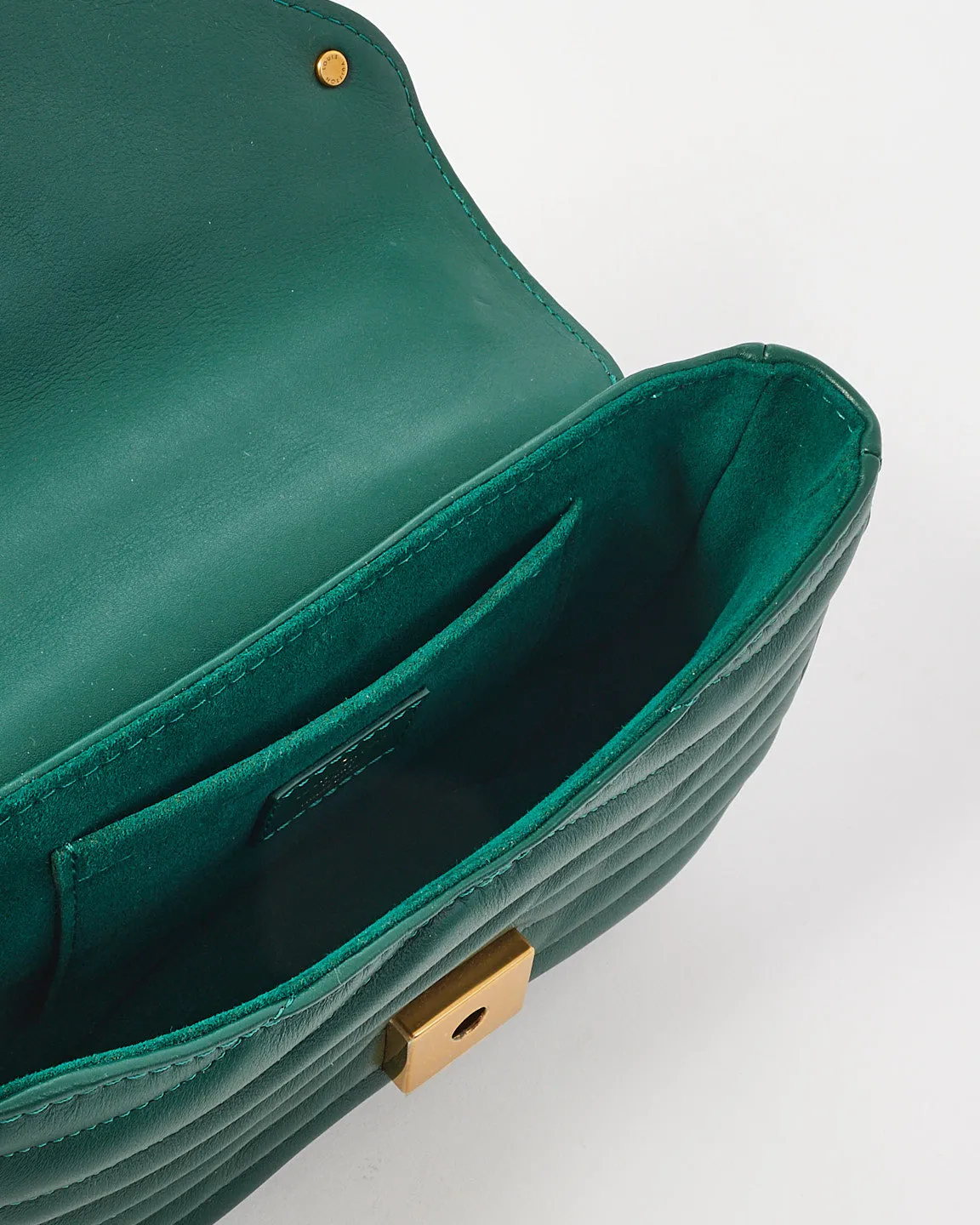 Louis Vuitton Emerald Green Leather New Wave Chain PM