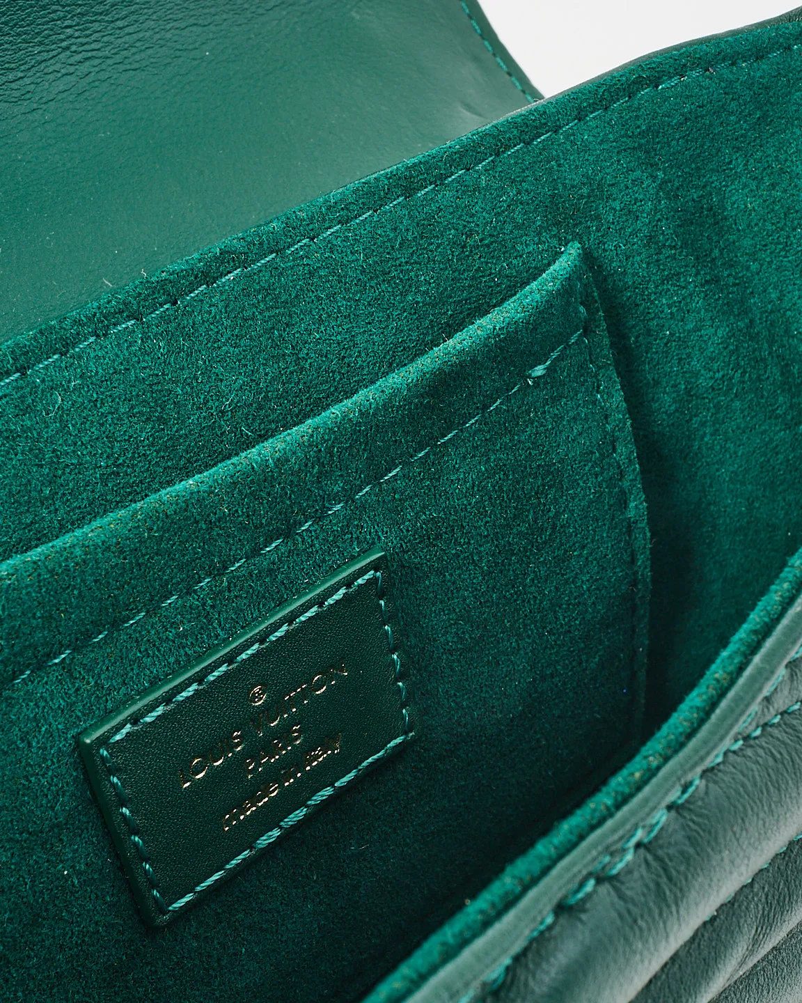 Louis Vuitton Emerald Green Leather New Wave Chain PM