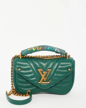 Louis Vuitton Emerald Green Leather New Wave Chain PM
