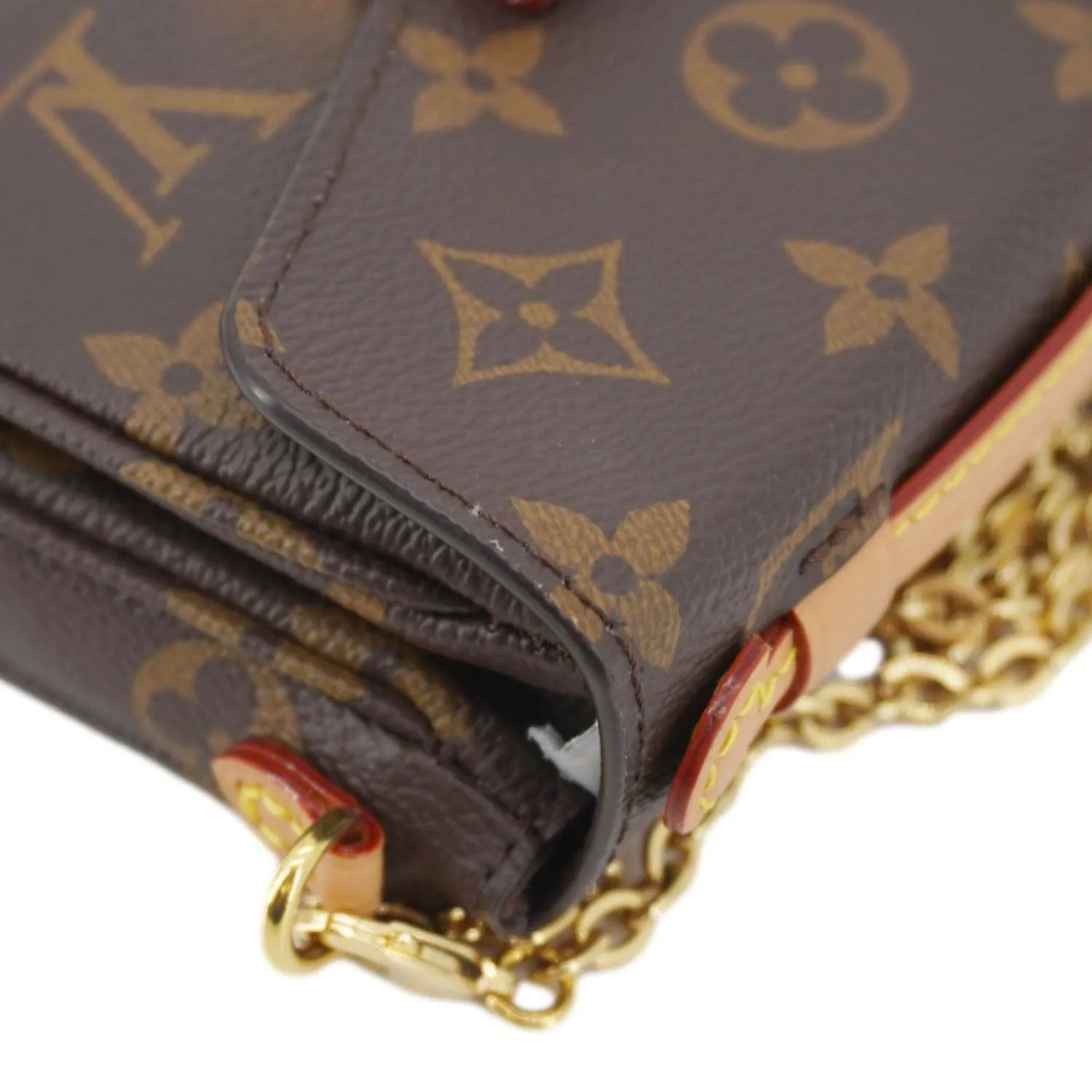 LOUIS VUITTON Micro Metis Monogram Canvas Chain Crossbody Bag Brown