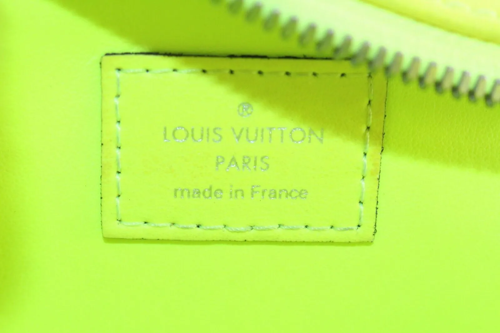 Louis Vuitton Neon Green Damier Infini Leather Trousse Cosmetic Pouch 5LK0223