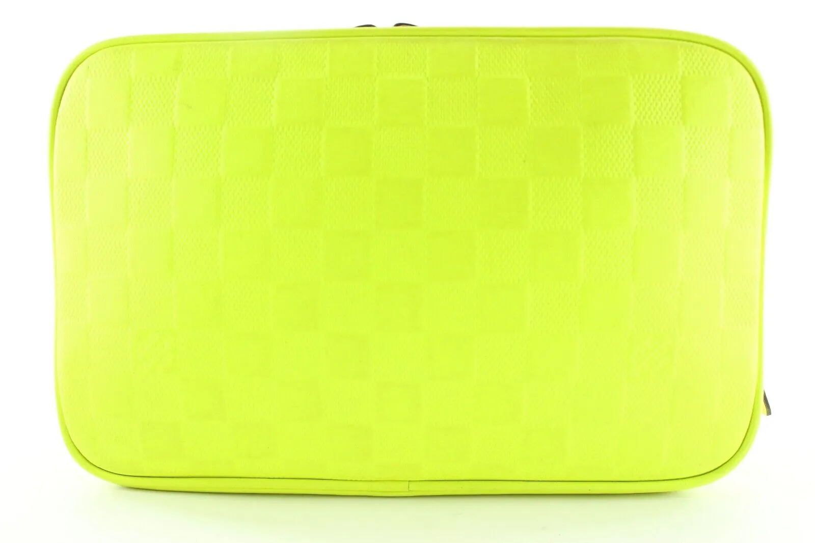 Louis Vuitton Neon Green Damier Infini Leather Trousse Cosmetic Pouch 5LK0223