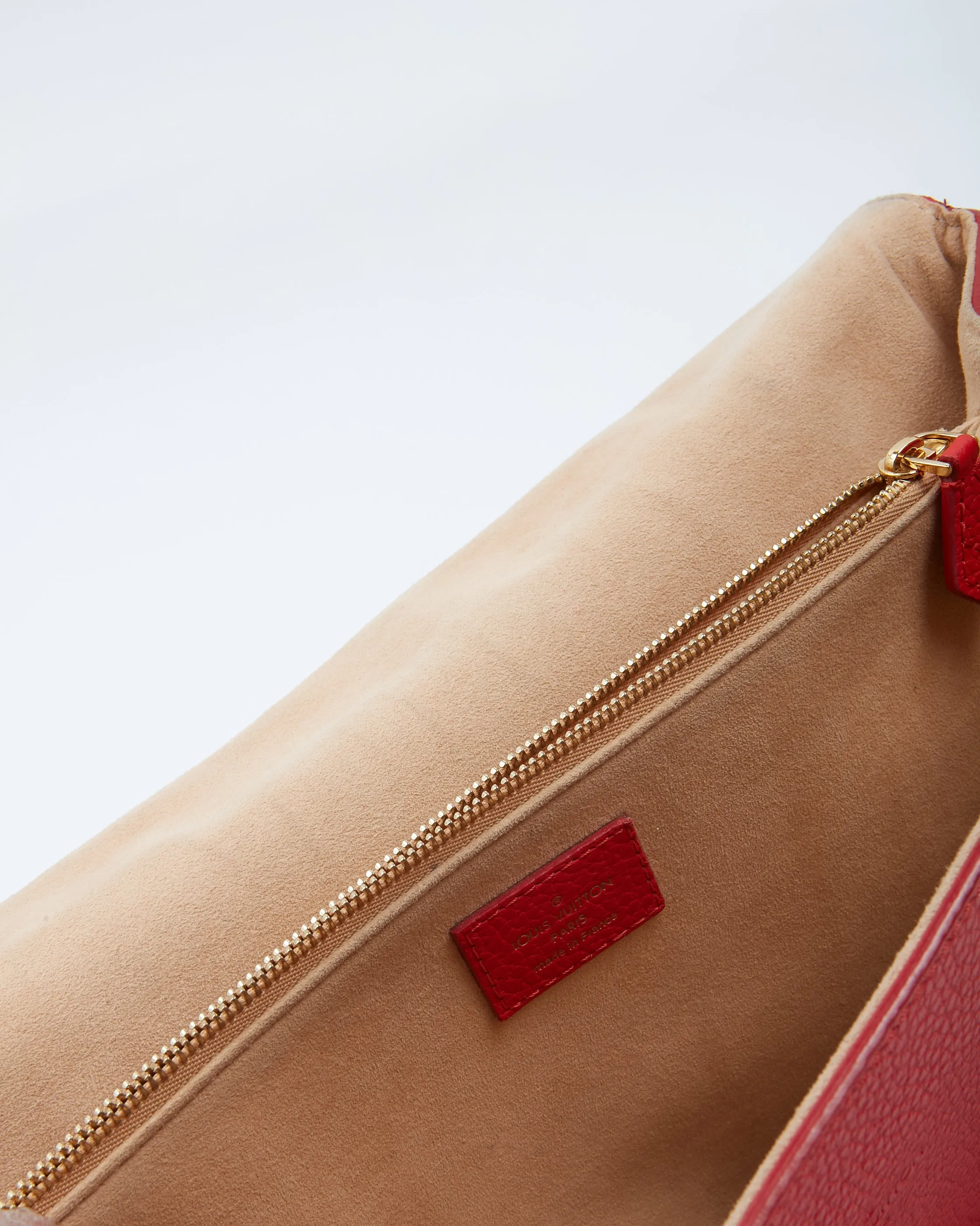 Louis Vuitton Red Taurillon Leather Volta Bag