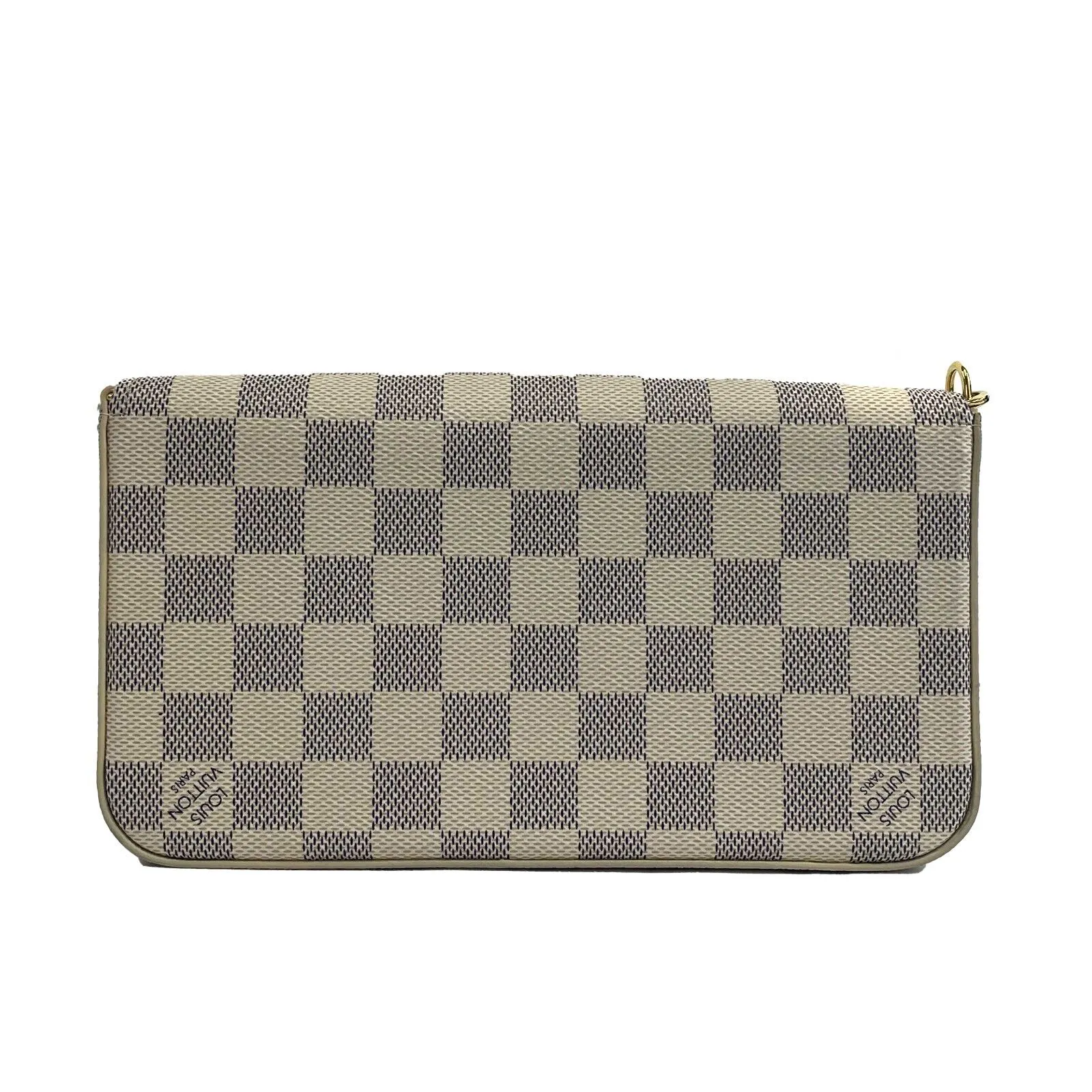Louis Vuitton - The Pochette Félicie in Damier Azur Canvas w/ Crossbody Chain