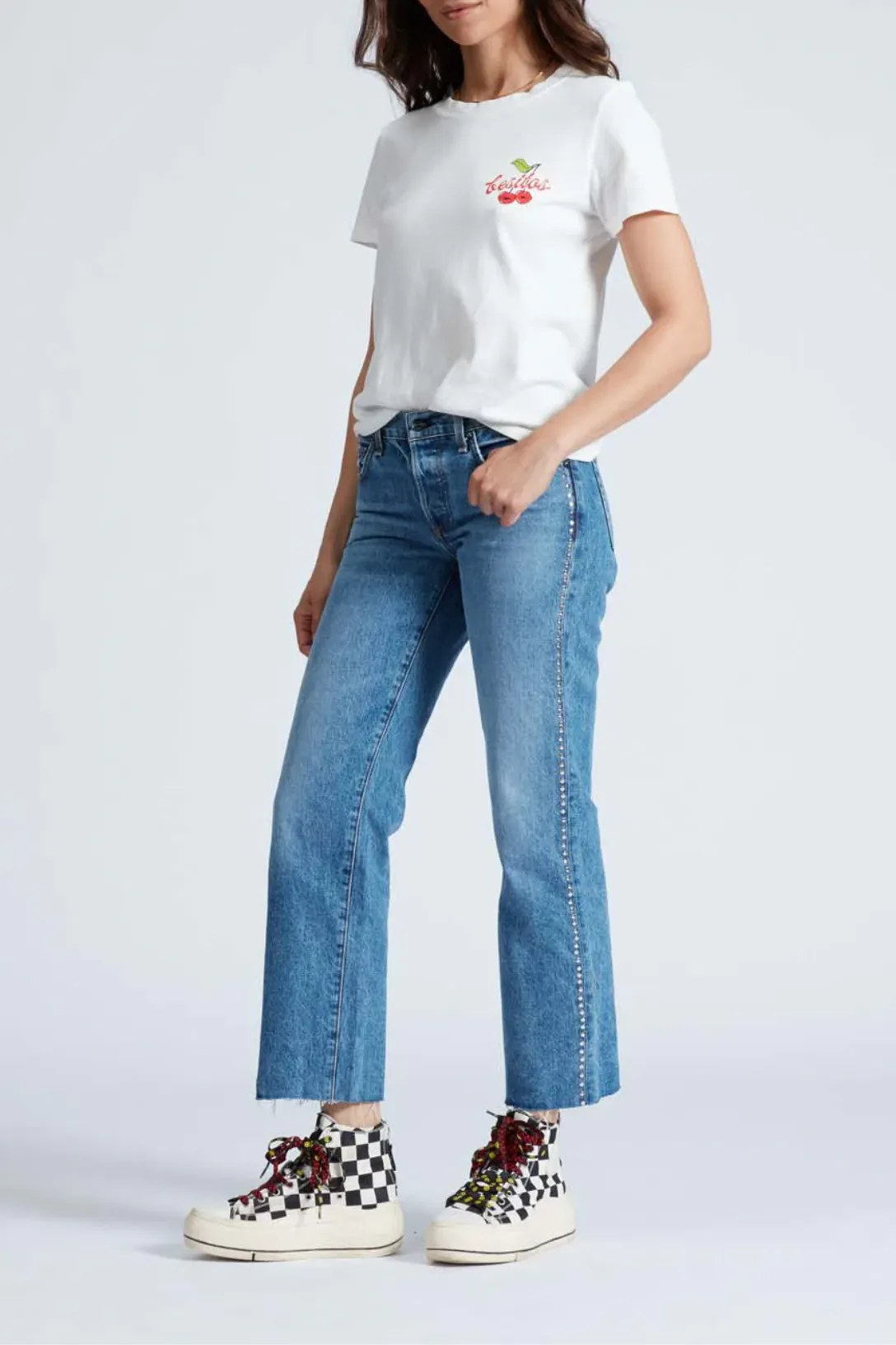 Low Rise Straight | Studded Muse